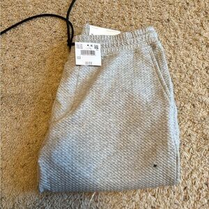 Gray Textured Sweatpants